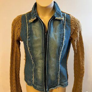 Anthea Denim and crocheted jacket C15